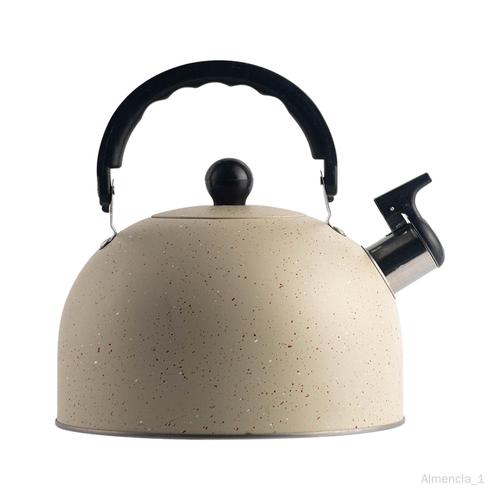 Bouilloire sifflante 2,5 L, bouilloire portable pour cuisine, appartement Beige