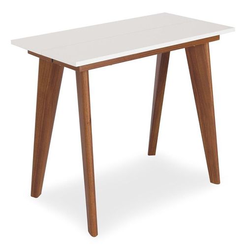 Paris Prix - Table Console Extensible "Ève" 45-195cm Blanc