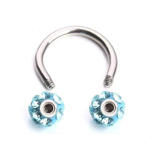 Anneau De Nez Serti De Diamants Anneau De Nez Shambhala En Forme De C Bleu