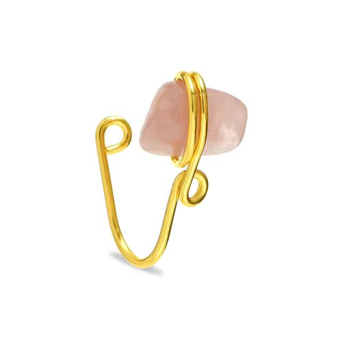 Anneau De Nez En Pierre De Cristal, Pince-Nez En Forme De U, Rose