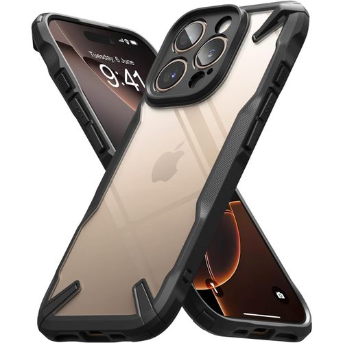 Eryi-Coque Compatible Avec Iphone 16 Pro Max [Fusion-X] Antichoc Protection Militaire Défense Résistant Aux Rayures Rigide Back Souple Bumper Étui Iphone 16 Pro Max Case Accessoires - Black