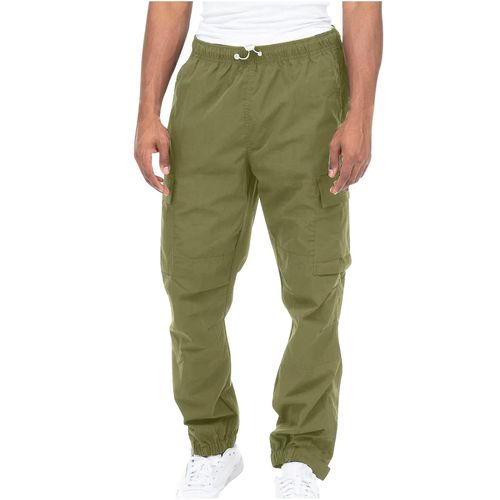 Pantalon Cargo Mode En Coton Pour Hommes Vert Foncé S