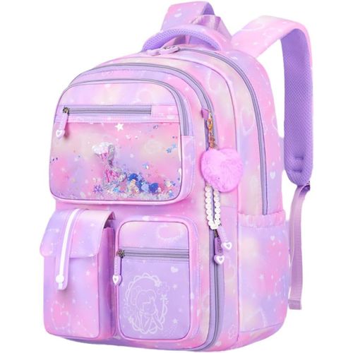 Sac à dos d'écolier pour fille 2 3 4 5 6 classe 7-15 ans Sac à dos enfant école fille adolescente Sac à dos femme Sac à dos d'école Sac d'école Sac à dos décontracté pour filles