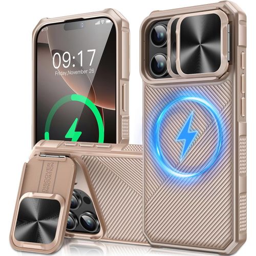 Eryi-Coque Pour Iphone 16 Pro Protection Camera -[Invisible Support Case ][Compatible Avec Magsafe][Militaire Antichoc] Etui Pour Phone 16pro Pour Hommes & Femmes