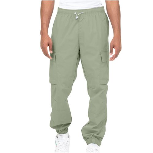 Pantalon Cargo Mode Coton Homme Vert Clair Xxl