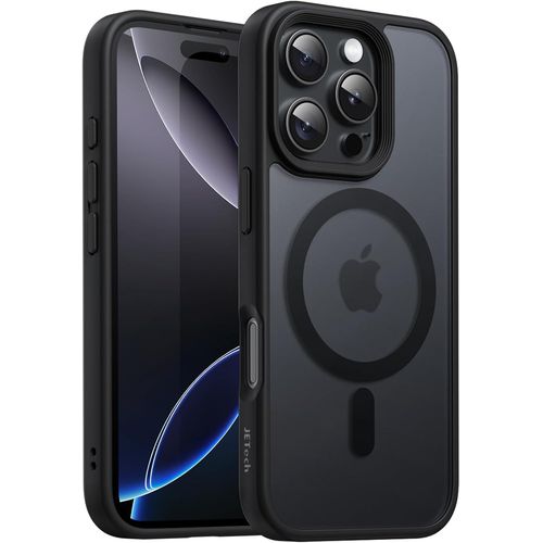 Eryi-Coque Magnétique Pour Iphone 16 Pro 6,3 Pouces Compatible Avec Magsafe, Étui Housse Dos Translucide Mat Fine Antichoc (Noir)