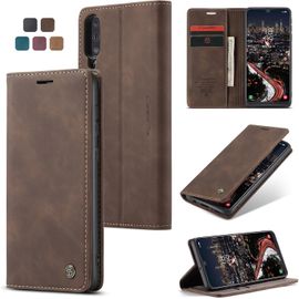 Eryi-Coque Samsung Galaxy A50/A50s/A30s, Housse Antichoc En Cuir Pu Premium Fentes Cartes Etui Pochette De Portefeuille Avec Fonction Support Case À Rabat Pour Samsung A50/A50s/A30s - Café