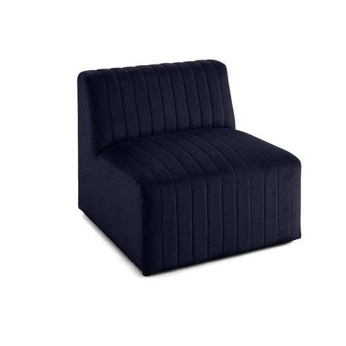 Canapé Modulable 1 Places En Velours Bleu Marine