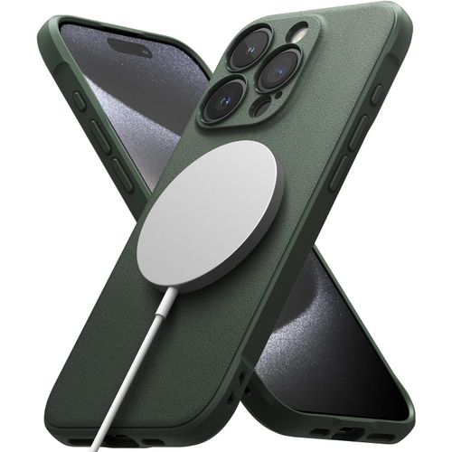 Eryi-Compatible Avec Coque Iphone 15 Pro [Onyx] Magnétique Antidérapant Antichoc Protection Robuste Flexible Ultra Fine Tpu Souple Durable Étui - Dark Green Magnetic