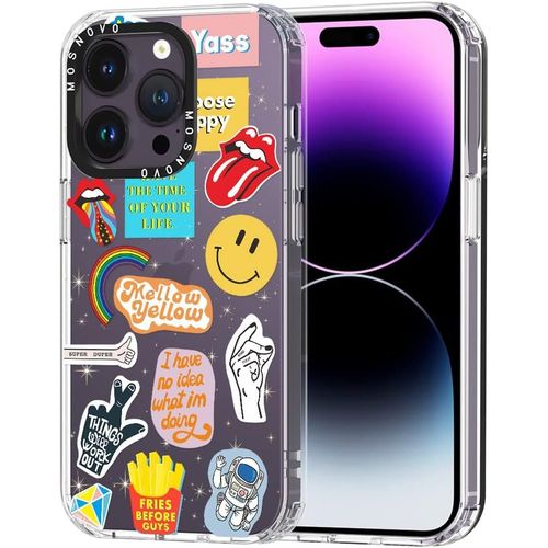 Eryi-Coque Pour Iphone 14 Pro - Housse Fine Transparente Antichoc En Tpu + Pc [Protection Contre Les Chutes De 2 M/Anti-Pelage] - Culture Pop