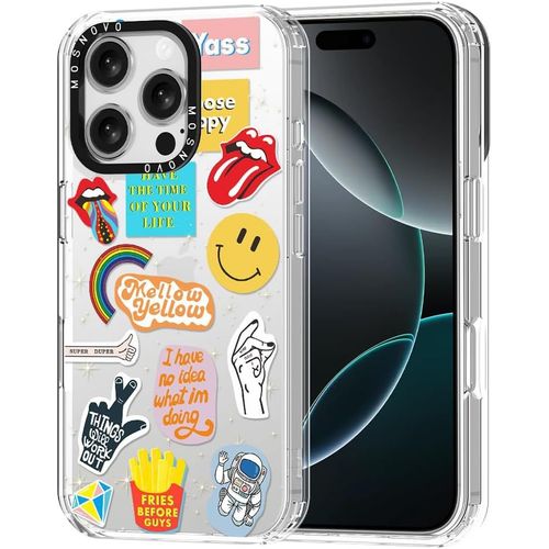Eryi-Coque Pour Iphone 16 Pro - Housse Fine Transparente Antichoc En Tpu + Pc [Protection Contre Les Chutes De 2 M/Anti-Pelage] - Culture Pop