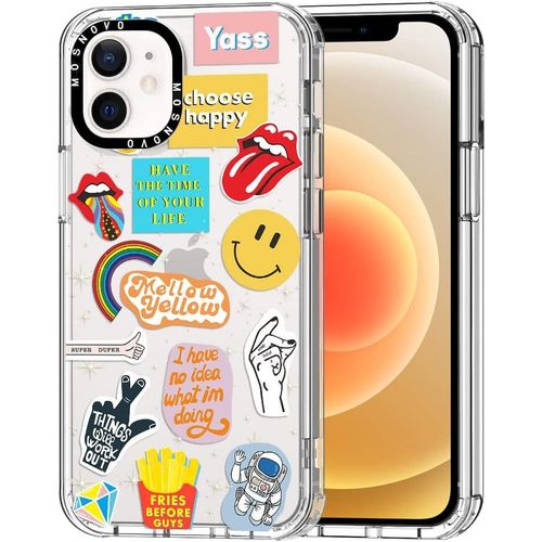 Eryi-Coque Pour Iphone 12 Mini - Housse Fine Transparente Antichoc En Tpu + Pc [Protection Contre Les Chutes De 2 M/Anti-Pelage] - Culture Pop
