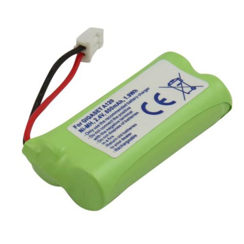 Batterie pour Téléphones Siemens Gigaset A120 / A24X / AS150 NiMH 2.4V 800mAh Vert