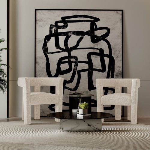 Fauteuil De Salle À Manger Bouclette Beige