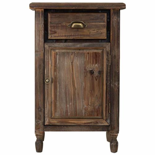 Table De Chevet En Bois Avec 1 Porte Et 1 Tiroir 48x35x76h Cm