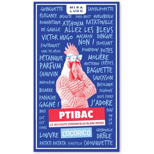 Eryi-Ptibac Cocorico ¿ Jeu De Société - Le Vrai Petit Bac En Version Bleu Blanc Rouge - France