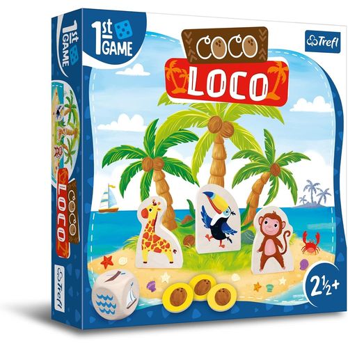 Eryi--Coco Loco, Premier Jeu De Plateau-Jeu De Plateau Pour Les Plus Jeunes, Animaux Exotiques, Jeu Coopératif Pour Les Tout-Petits, Grands Éléments, Apprendre En Jouant