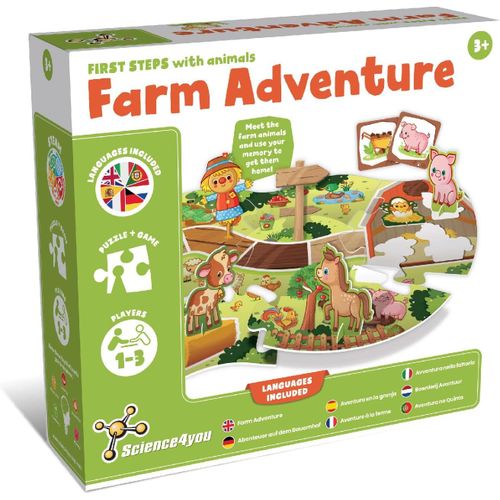 Eryi-Premiers Pas Animaux De La Ferme - Puzzle Éducatif Pour Enfants Avec Animaux, Jeu De Mémoire Pour Enfant 2 3 4 Ans Jeux De Société Et Éducatif 3+ Ans, Cadeaux Pour Garçon Et Fille 3+ Ans