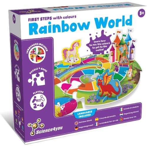 ERYI-Premiers Pas Le Monde De L'Arc-En-Ciel - Puzzle Éducatif Pour Enfants 3+ Ans, Apprendre Les Couleurs, Jouet Avec Fée Et Licorne, Jeux De Sociéte, Cadeaux Pour Garçon Et Fille 3 4 5+ Ans