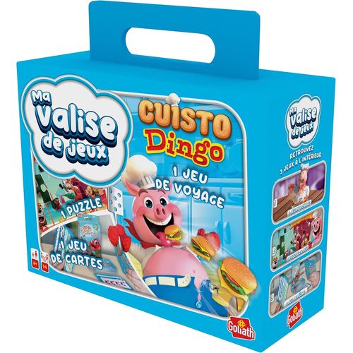 ERYI-Valisette Multi-Jeux Cuisto Dingo - Jeu De Société Enfants Rigolo A Partir 4 Ans Voyage Famille Avec 1 Cartes , Puzzle Et Facile À Transporter Joueurs
