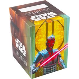 Eryi-Star Wars Unlimited Soft Crate - Full-Color Printed & Officially Licensed Durable Deck Box, Holds 60 Double-Sleeved Cards, Tcgs And Lcgs, Obi-Wan Kenobio/Darth Maul, Made By