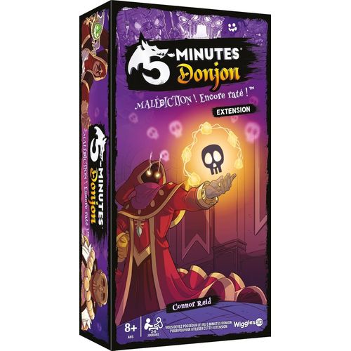 Eryi-Wiggles 3d 5 Minutes Donjon - Extension : Malédiction ! Encore Raté ! - Jeux De Société - Jeux De Cartes - Jeux Coopératif - Jeux Adulte Et Enfant À Partir De 8 Ans - Version Française