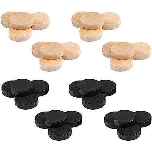 Eryi-Lot De 32 Pièces De Jeu D'échecs De Pièces De Backgammon, Pièces De Jeu De Dames En Bois Empilables Pour Accessoires De Jeu De Société Pour Enfants, 1,9 Cm De Diamètre.