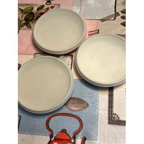 Lot De 3 Assiettes Tupperware Vintage 15 Cm