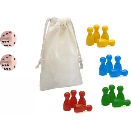 Eryi-Lot De 19 Pions En Bois Pour Jeux De Société, Figurines De Jeu Colorées, Pions Pour Jeux De Société 4 Couleurs Cônes En Bois Pions De Jeu En Bois Convient Aux Réunions De Famille