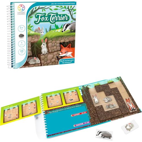 Eryi-- Fox Terrier - Jeu De Réflexion Magnétique Pour Voyage - 48 Défis De Niveau Facile À Difficile - Une Aventure Souterraine - Livret De Poche - 1 Joueur - Pour Enfants Dès 5 Ans