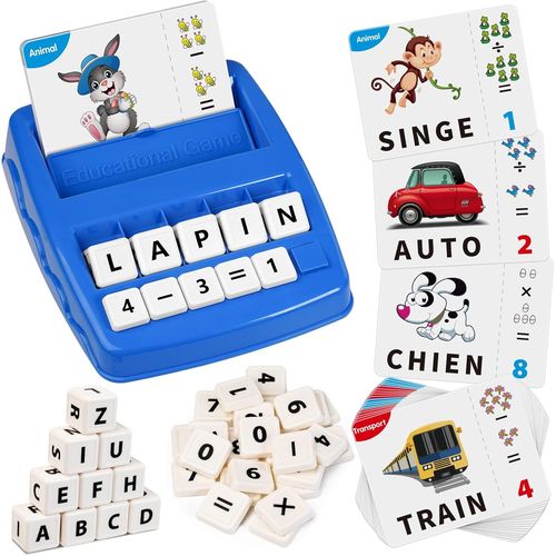Eryi-Jeux Educatif 3 4 5 6 7 8 Ans, Jouet Fille 3-8 Ans Cadeau Enfant 3-6 Ans Garçon Apprendre A Lire Jeux De Societe Française Lettre Scrabble