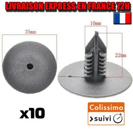 X10 Clips Pare Boue Clio/Kangoo/Laguna/Megane/Scenic/Trafic...Ref: 7703077225