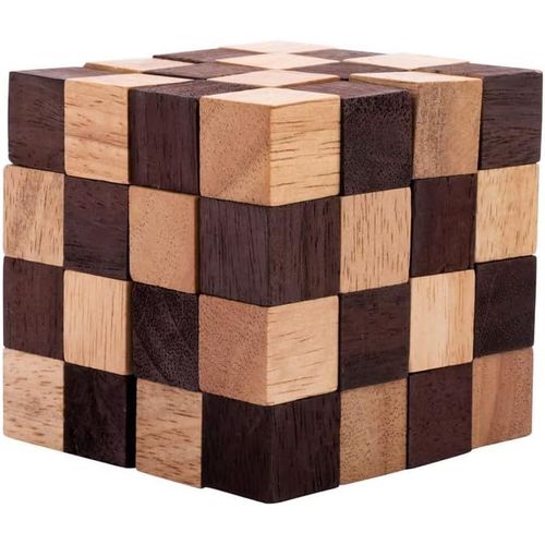 Eryi-- 350170 - Anaconda Casse-Tête En Bois \U2013 Pour Adultes \U2013 Casse Tete Logique \U2013 1 Pièce \U2013 Solution Incluse \U2013 8 Cm De Côté \U2013 Niveau Difficile