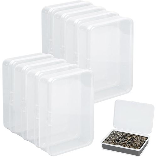 Eryi-8 Pcs Boîtes De Rangement En Plastique 105 * 76 * 25mm Étuis De Rangement Vides Étui À Cartes Transparent Pour Cartes À Jouer Boîtes De Stockage Cartes À Collectionner Étui De Voyage Réutilisabl