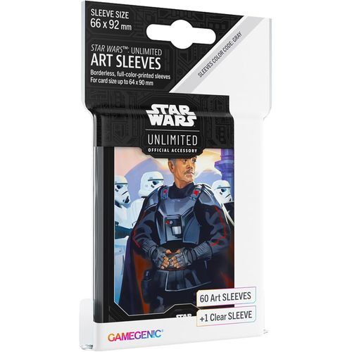 Eryi-Star Wars Unlimited Moff Gideon Lot De 60 Pochettes D'art Sous Licence Officielle Et 1 Pochette Transparente, Taille Optimisée Pour Star Wars Unlimited Et Autres Jeux Jcc Et Lcg, Fabriquées Par