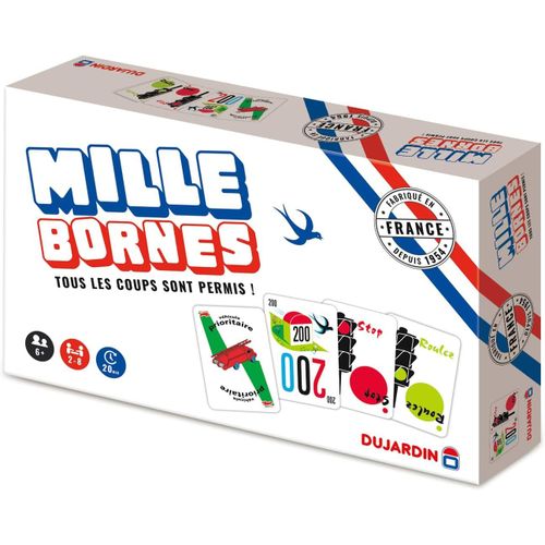 Eryi-\U2013 Mille Bornes Le Grand Classique \U2013 Jeu De Société \U2013 Jeu De Cartes \U2013 Atteignez Les 1000 Bornes En Premier \U2013 A Jouer En Famille Ou Entre Amis \U2013 2 À 8 Joueurs \U2013