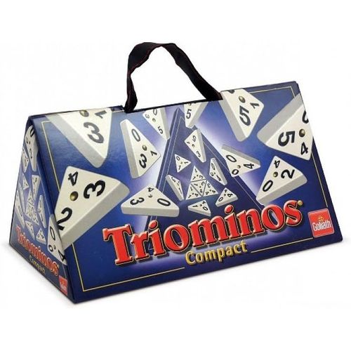 Eryi-- Triominos Compact - Jeu De Puzzle Stratégique Et De Réflexion - Plaisir Intergénérationnel - Jeu De Dominos Triangulaires - Version Compact Facile À Transporter - 2 À 4 Joueurs