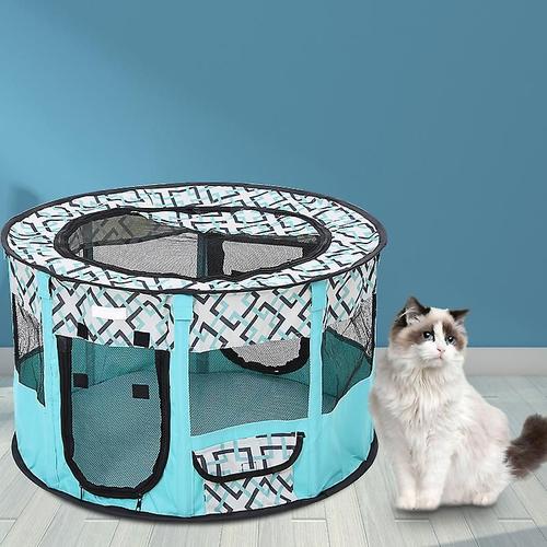 Parc Portable Pour Chien Et Chat Pliable | Stylo Pour Chaton Intérieur/Extérieur Et Porte-Animaux De Voyage 110*110*55 Vert