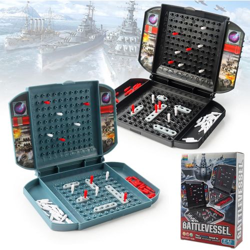 Eryi-Jeu De Société Bataille Navale, Voyage Jeu De Classique Bataille Navale, Jeu De Société De Navire De Guerre Pour Toute La Famille, Navires Stratégie Jeux Pour Enfants À Partir De 6 Ans