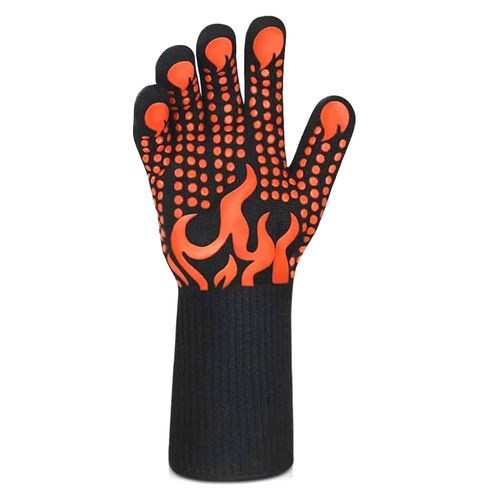Gant De Cuisine Résistant À La Chaleur, Non Collant, Réutilisable, Antidérapant, 800f, Pour Barbecue (Bleu, Taille Unique, 32)