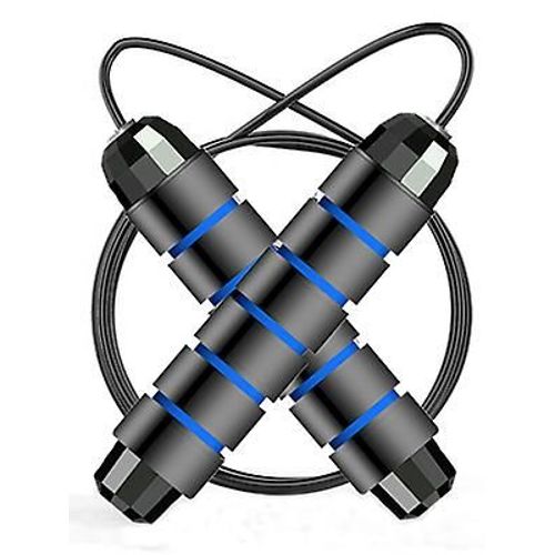 Cordes À Sauter, Corde À Sauter À Roulements À Billes Sans Enchevêtrement, Pour Le Fitness, Les Exercices À Domicile Et Le Corps Mince(Black)