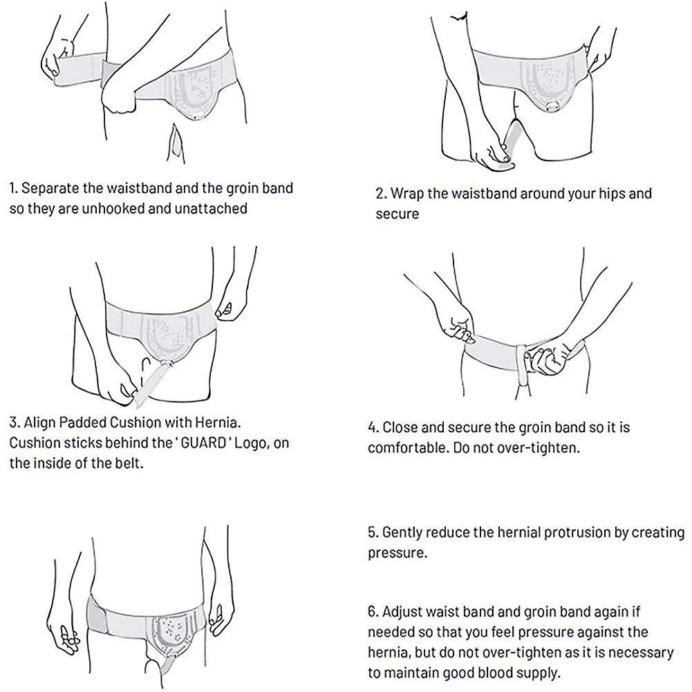 Ceinture de hernie pour hernie simple, double, inguinale ou ... - 4