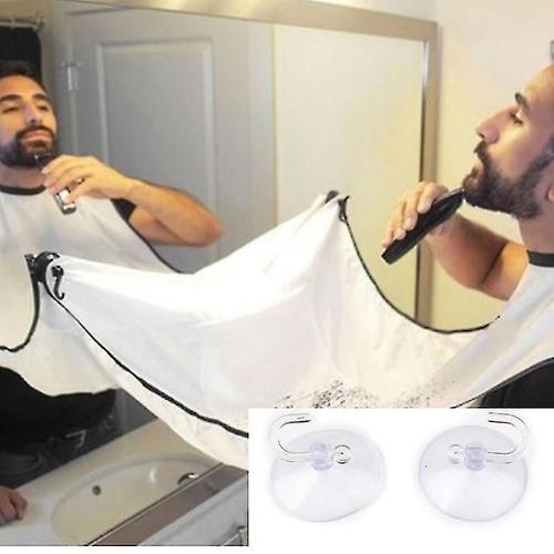 Bavoir De Rasage De Barbe, Tablier De Receveur De Tondeuse À Barbe, Kit De Toilettage De Moustache Pour Hommes, Cape De Coupe De Cheveux Blanche 