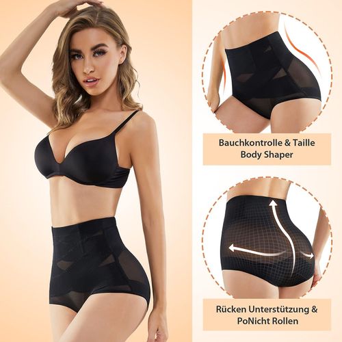 Sous-Vêtements Gainants Pour Femmes, Pantalon De Corsage De Contrôle Du Ventre, Sous-Vêtements Taille Haute, Pantalon De Corsage De Contrôle Du Ventre, Modelant Le Corps Pour Femmes Xl Noir