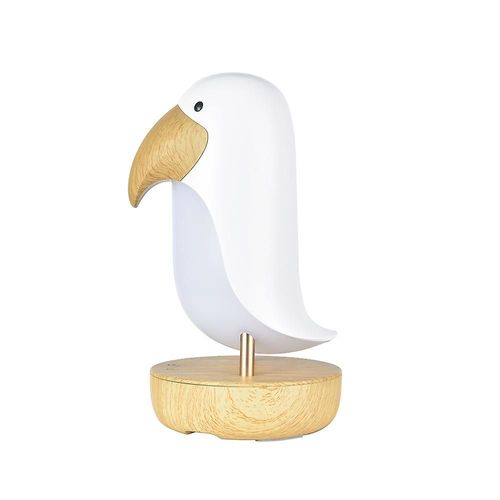 Haut-parleur Bluetooth pour oiseaux, lumière ambiante, variateur Led en continu, lumières respiratoires, lampe de Table tactile Rechargeable par Usb, blanche