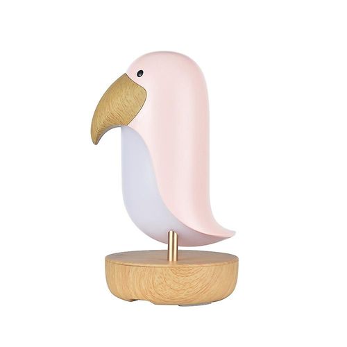 Haut-parleur Bluetooth pour oiseaux, lumière ambiante, variateur Led en continu, lampes respiratoires, lampe de Table tactile Rechargeable par Usb, rose