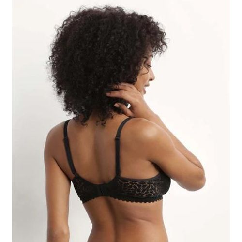 Dim Soutien-Gorge Triangle Sans Armature Motif Floral Noir Daily Dentelle