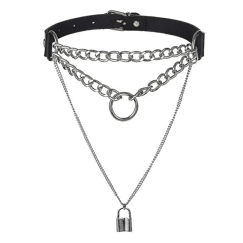 Egirl ? Collier Ras Du Cou Gothique Avec Serrure, Bijoux Punk, Style Harajuku, Noir, Accessoires Esthétiques Emo Grunge