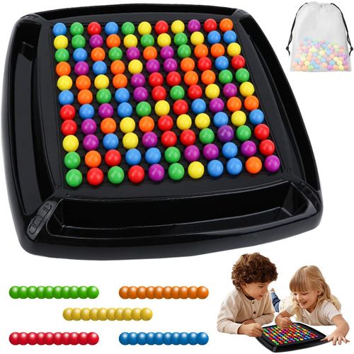 ERYI-Rainbow Puzzle Chess, 168 Pièces Rainbow Ball Elimination Jeu De Société, Jeu D'Élimination De Balle Arc-En-Ciel, Échiquier Intellectuel Duel Double, Elimination Board Game, Pour Enfants Et Adul