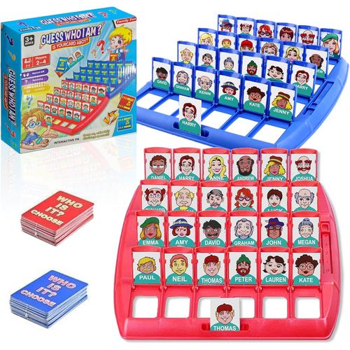 Eryi-Qui Est-Ce - Jeu De Devinettes Amusant - Jeu De Société - Qui Est-Ce - Jeu Original Guess What - Jeu Amusant - Jeux De Deviner - Qui Suis-Je - Jeu Classique Guess Pour Les Jeux Familiaux